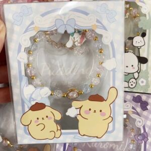 Sanrio Decorative Crystal Bracelet - Pompompurin