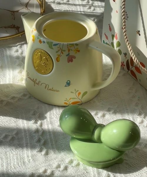 Maple Bowknot Tea Set with Gift Box - Green