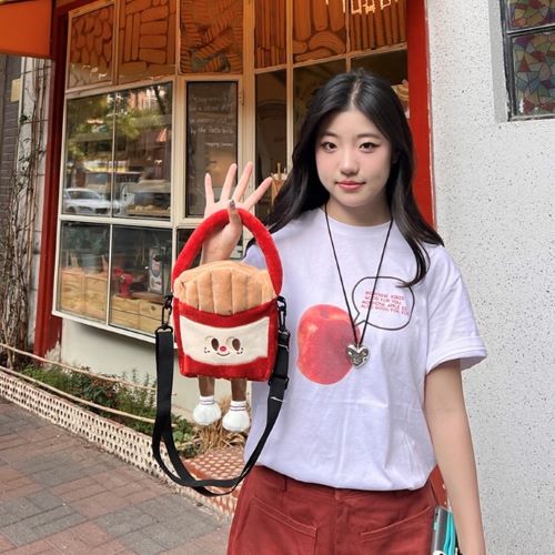 Cute Fluffy Plush French Fries Shoulder Bag