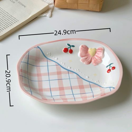 Cute Cherry Ceramic Plate