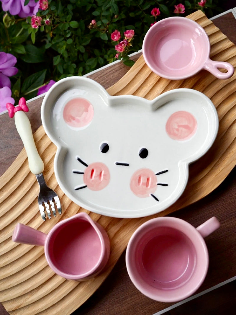 Cute Cartoon Ceramic Plate - Mouse