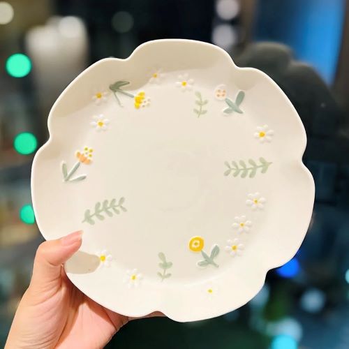 Delicate Floral Ceramic Plate