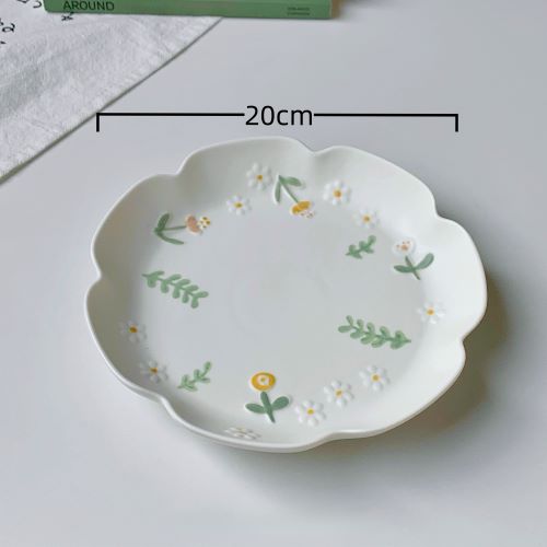 Delicate Floral Ceramic Plate