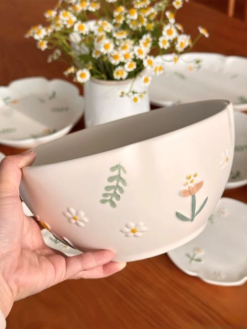 Delicate Floral Ceramic Bowl