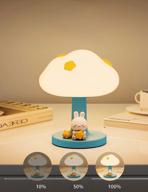 Cute Cloud Bunny Night Lights (Brightness Adjustable)