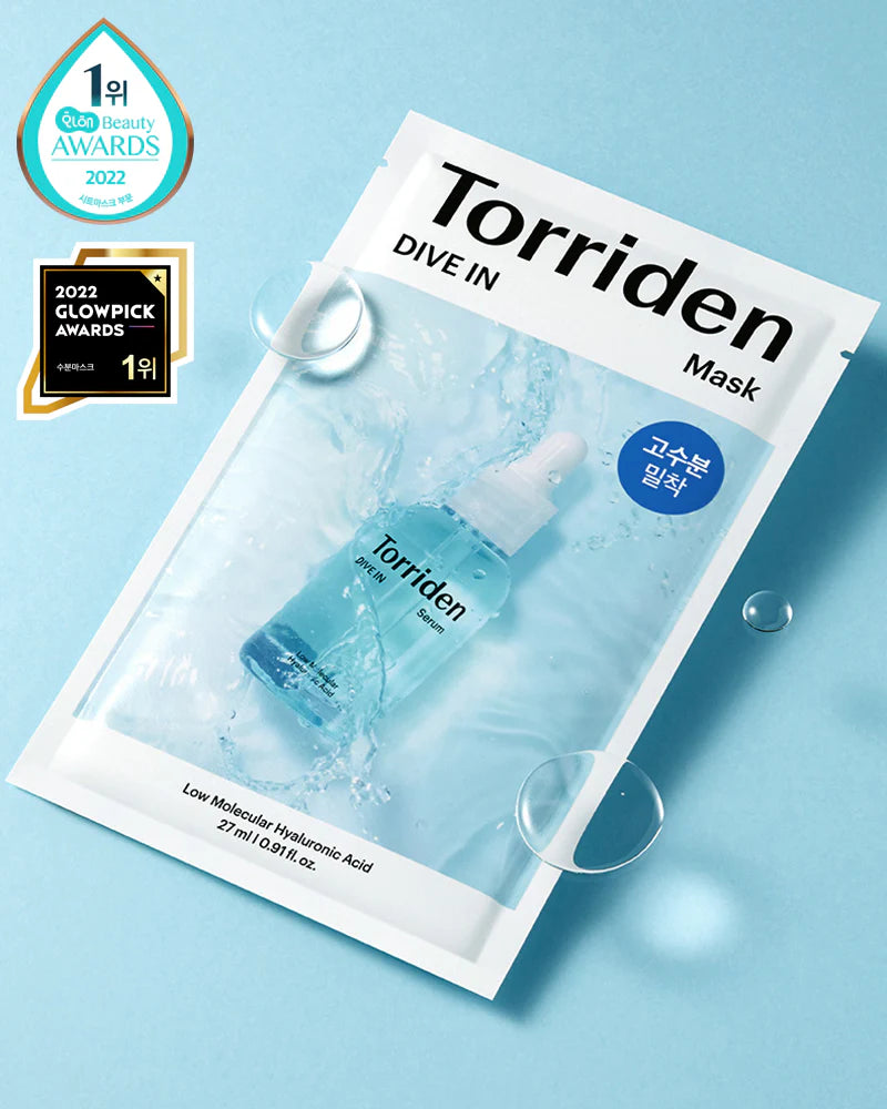 【BLACK FRIDAY】 Torriden DIVE-IN Low-Molecular Hyaluronic Acid Masks 1PC